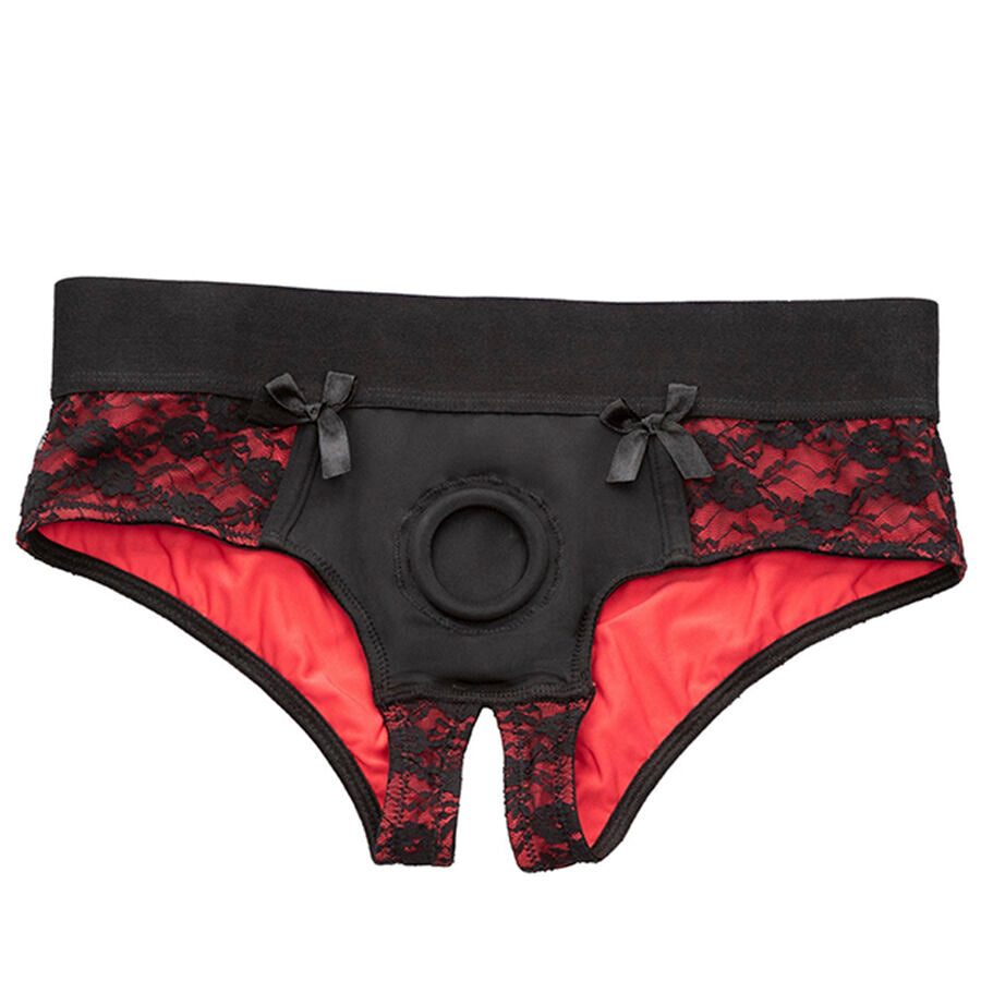 Scandal Set Braguitas Crotchless con Dildo L/XL - CalExotics