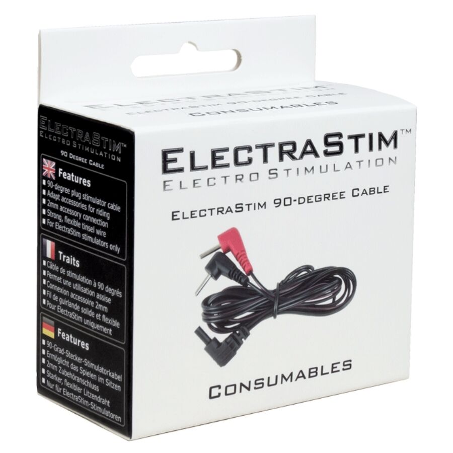 ElectraStim Cable Estimulador 90 Grados - Conector Acodado 1.2m