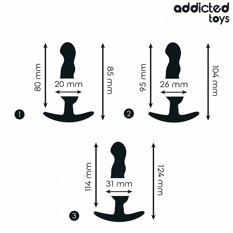 Set de 3 Plugs Anales de Silicona Addicted Toys Modelo 1
