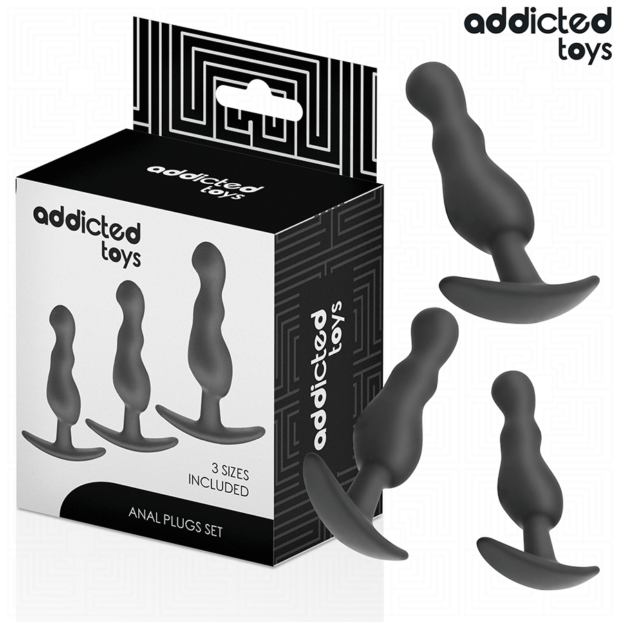 Set de 3 Plugs Anales de Silicona Addicted Toys Modelo 1