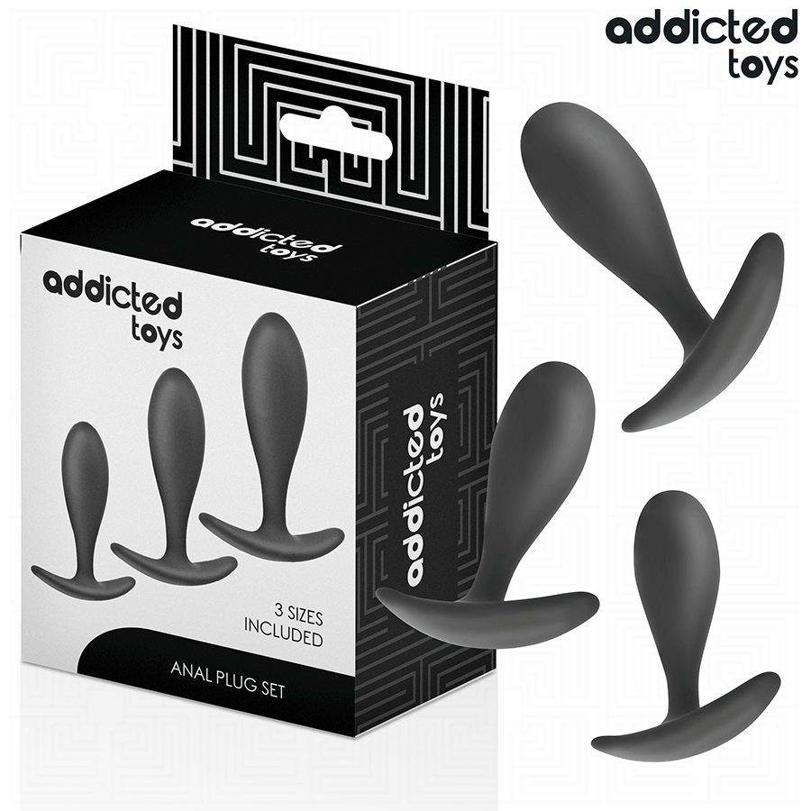 Set de 3 Plugs Anales de Silicona ADDICTED TOYS Modelo 2