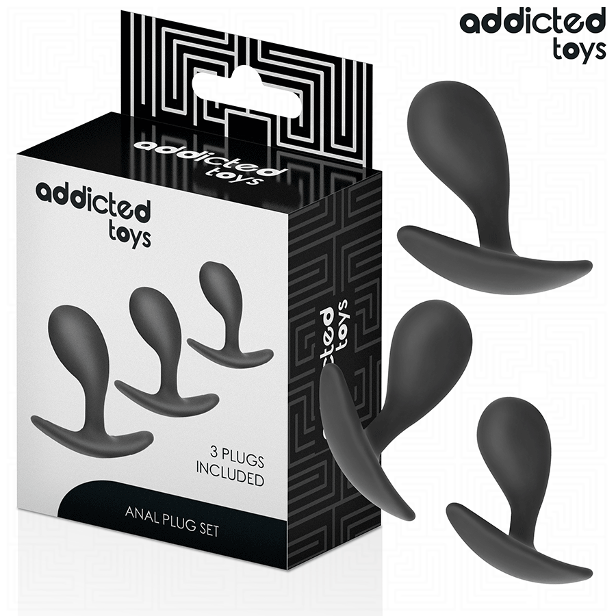 Set de 3 Plugs Anales de Silicona Addicted Toys Modelo 3