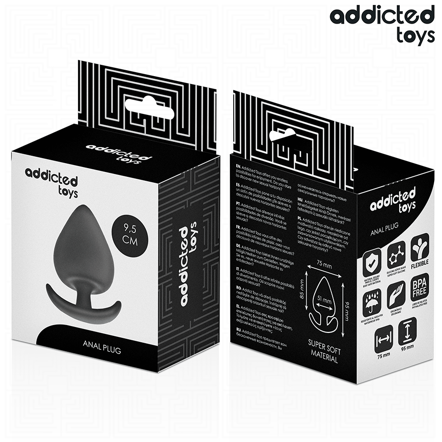Plug Anal Silicona Talla XL 9,5 cm - ADDICTED TOYS