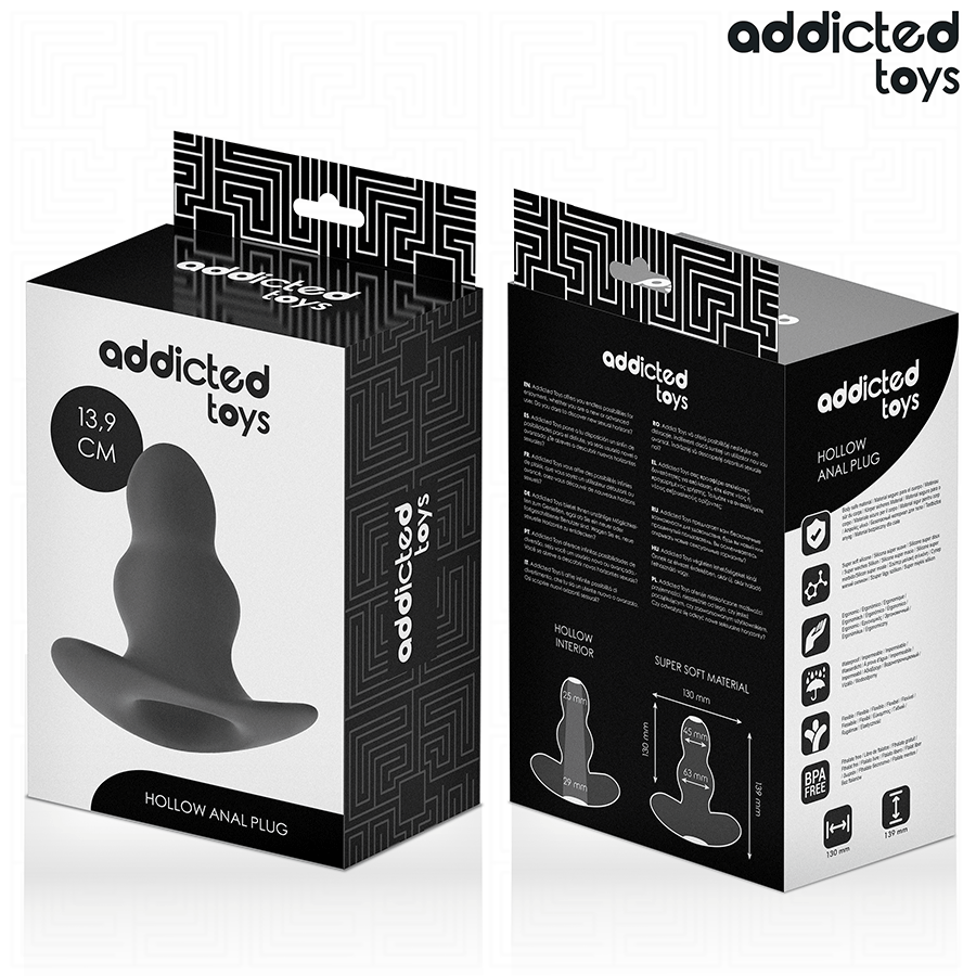 Addicted Toys Hollow Anal Plug Silicone XL 13.9 cm