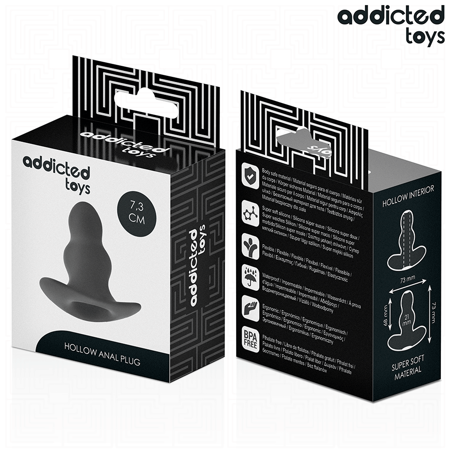 Addicted Toys Hollow Anal Plug Silicone Talla S