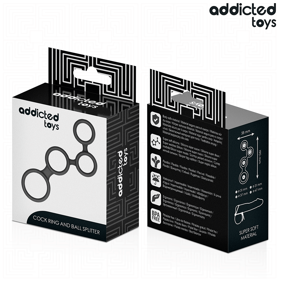 Anillo Peneano con Divisores para Testículos ADDICTED TOYS