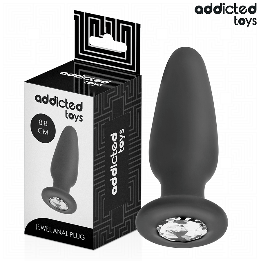 Addicted Toys - Plug Anal de Silicona con Joya Talla S