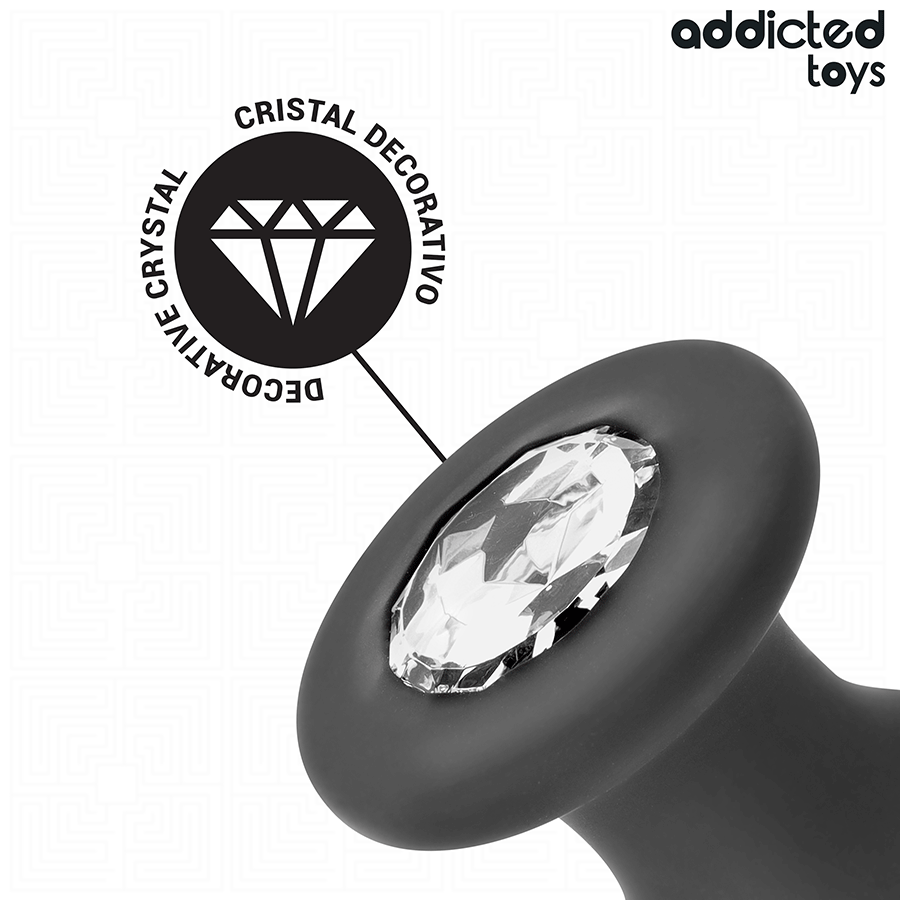 Addicted Toys - Plug Anal de Silicona con Joya Talla S