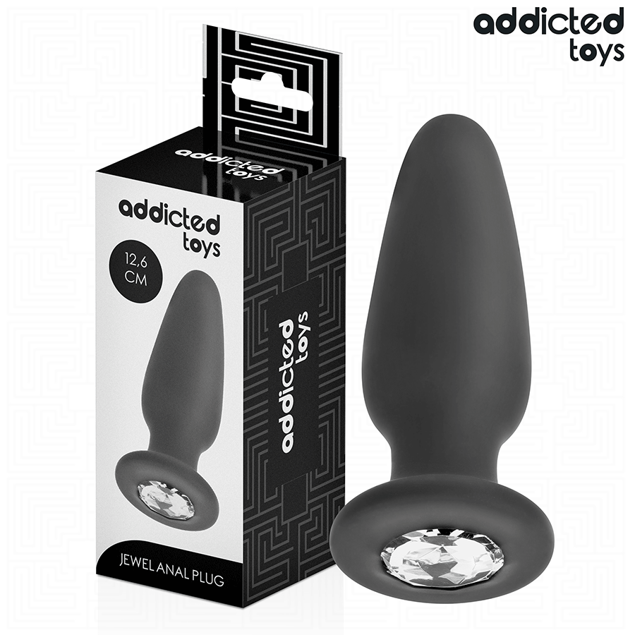 Anal Plug con Joya de Silicona Talla L 12,6 cm - ADDICTED TOYS
