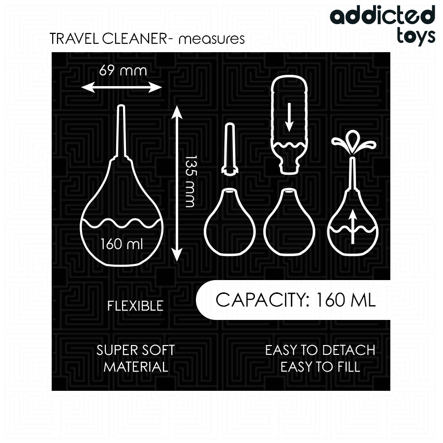 Addicted Toys Travel Anal Cleaner Size M 160 ml
