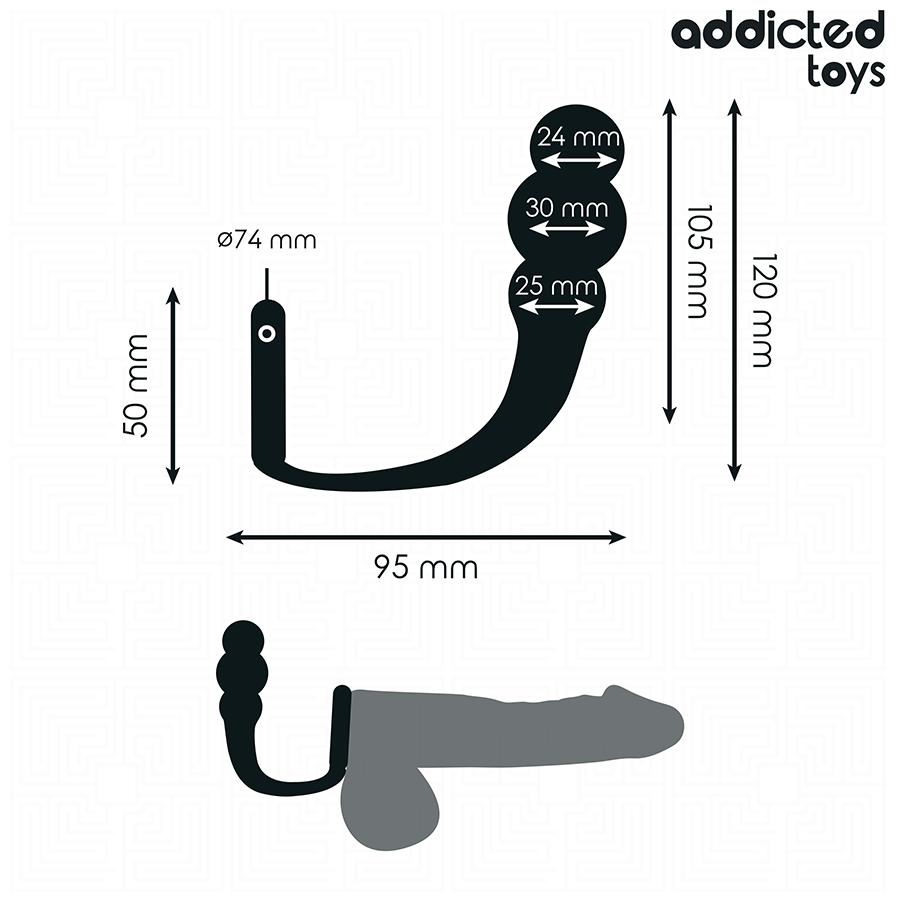 Anal Plug with Ring Silicone Model 1 - ADDICTED TOYS