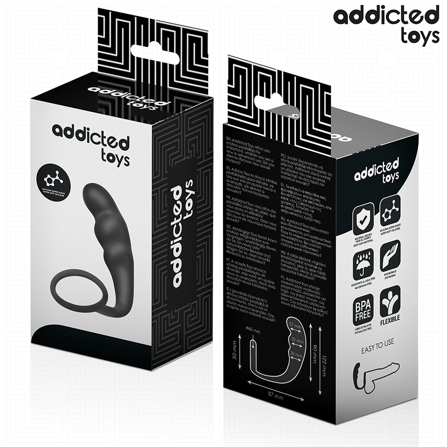 Anal Plug with Ring Silicone Model 4 - ADDICTED TOYS