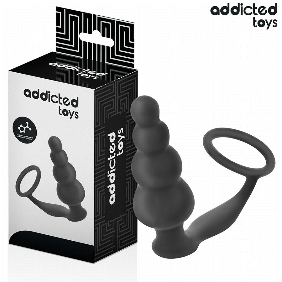 Anal Plug with Ring Silicone Model 5 - ADDICTED TOYS