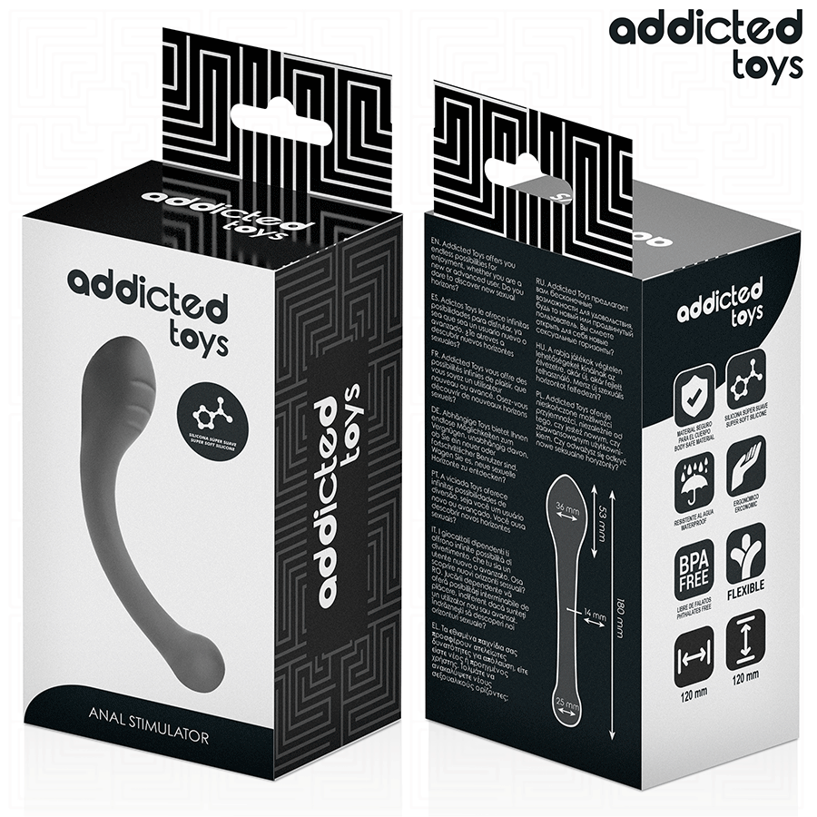 Estimulador Anal de Silicona 18 cm - ADDICTED TOYS