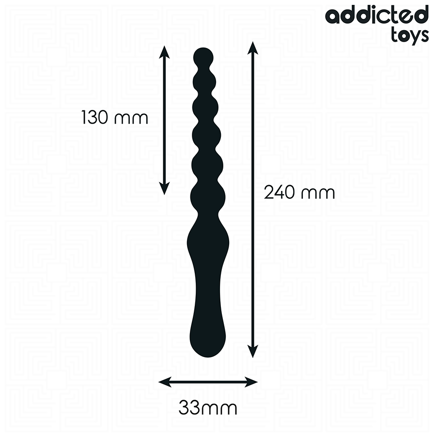 Double Anal Massager Silicone 24 cm - ADDICTED TOYS