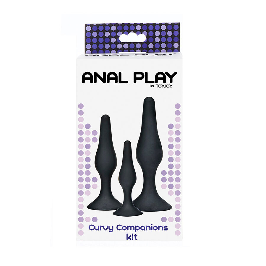 Toyjoy Anal Play Curvy Companions - Set 3 Piezas Negro