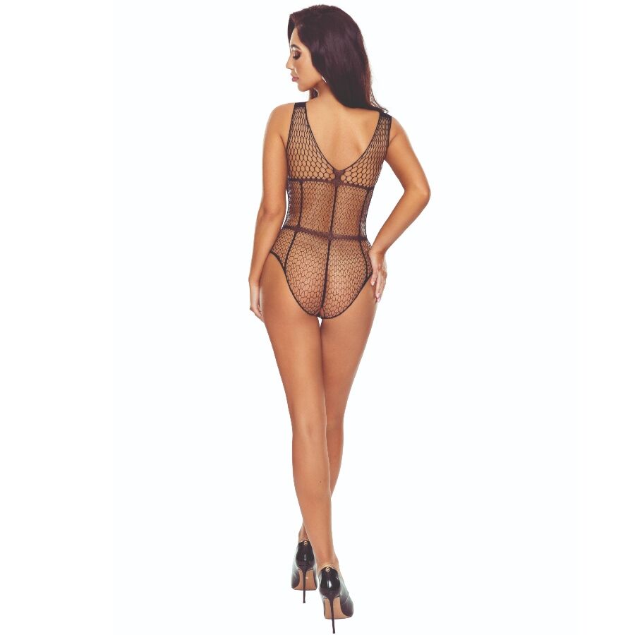 Bodystocking Rejilla Negro BS114 - Passion Woman