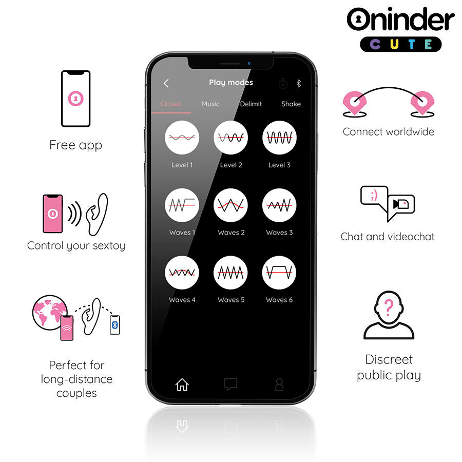 Oninder Cute Love Bunny - Vibrador con Control por App