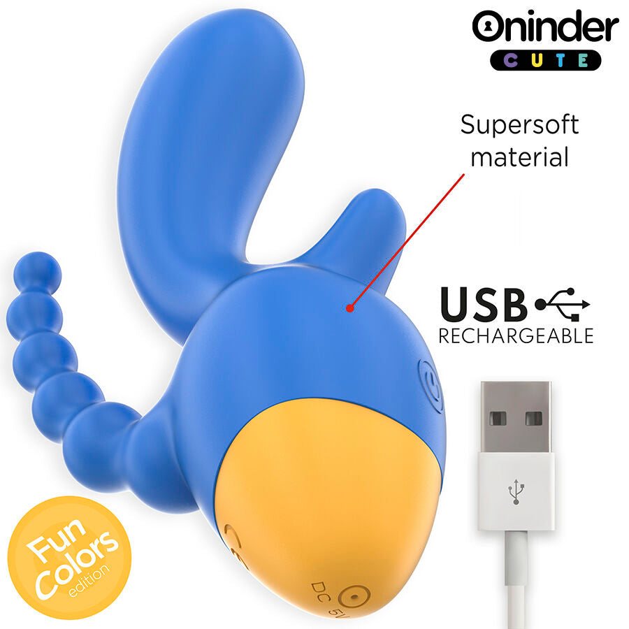 Oninder Cute Love 3 Some Triple Vibrator con Control App