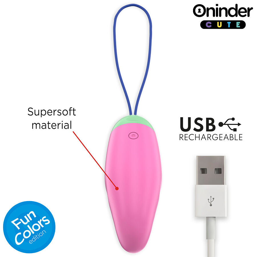 Oninder Cute Love Pleasure - Huevo Vibrador Giratorio 360° con App