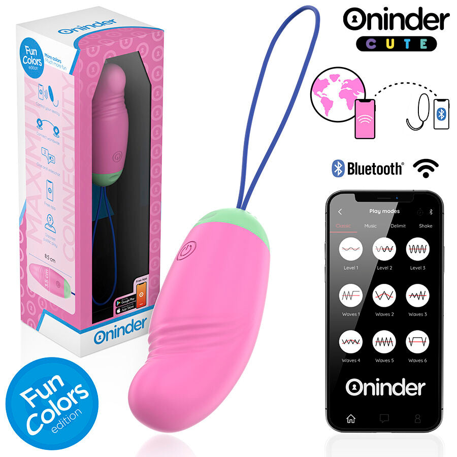 Oninder Cute Love Pleasure - Huevo Vibrador Giratorio 360° con App