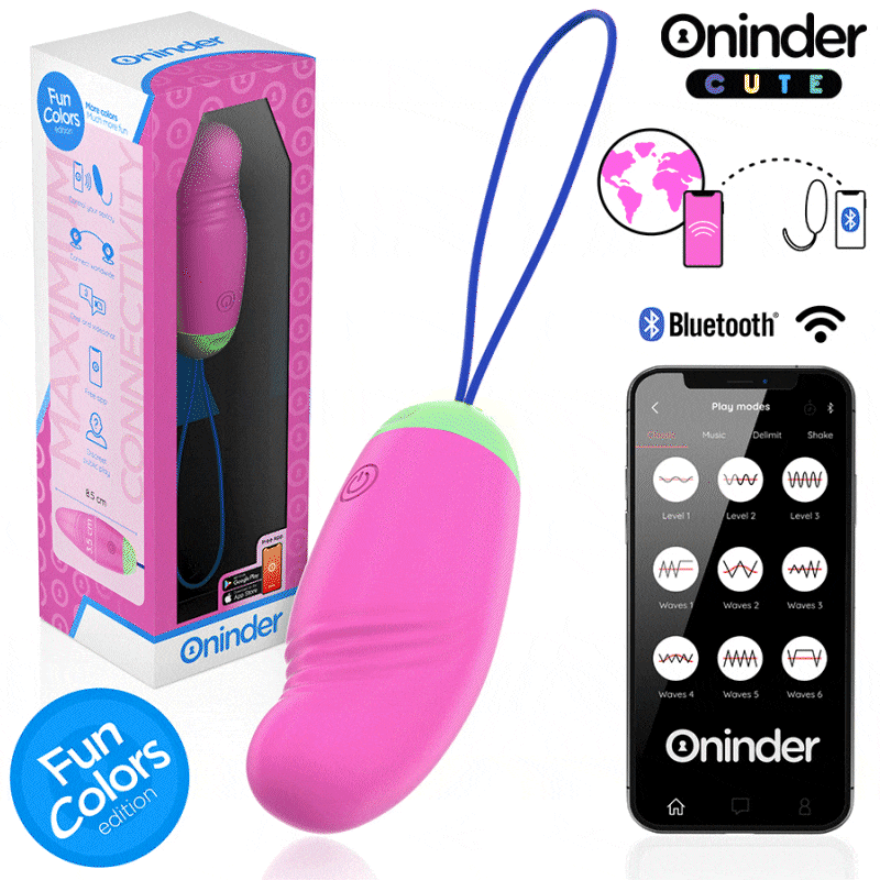 Oninder Cute Love Pleasure - Huevo Vibrador Giratorio 360° con App