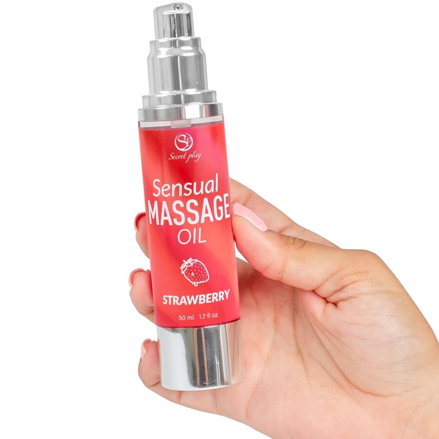 Secretplay Strawberry Massage Oil - Aceite de Masaje con Aroma a Fresa
