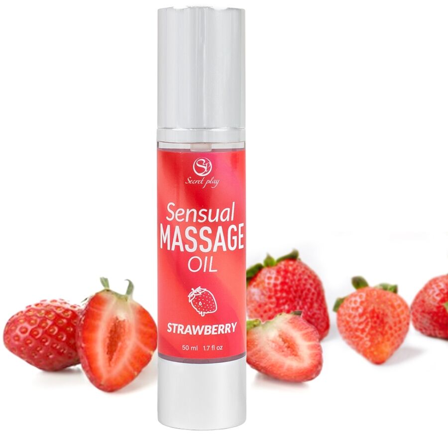 Secretplay Strawberry Massage Oil - Aceite de Masaje con Aroma a Fresa