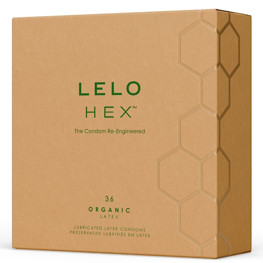 LELO HEX Organic Condones 36 Unidades - Látex Biodegradable Premium