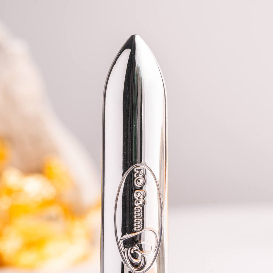 Rocks-Off RO-80 Chrome Vibrating Bullet Silver