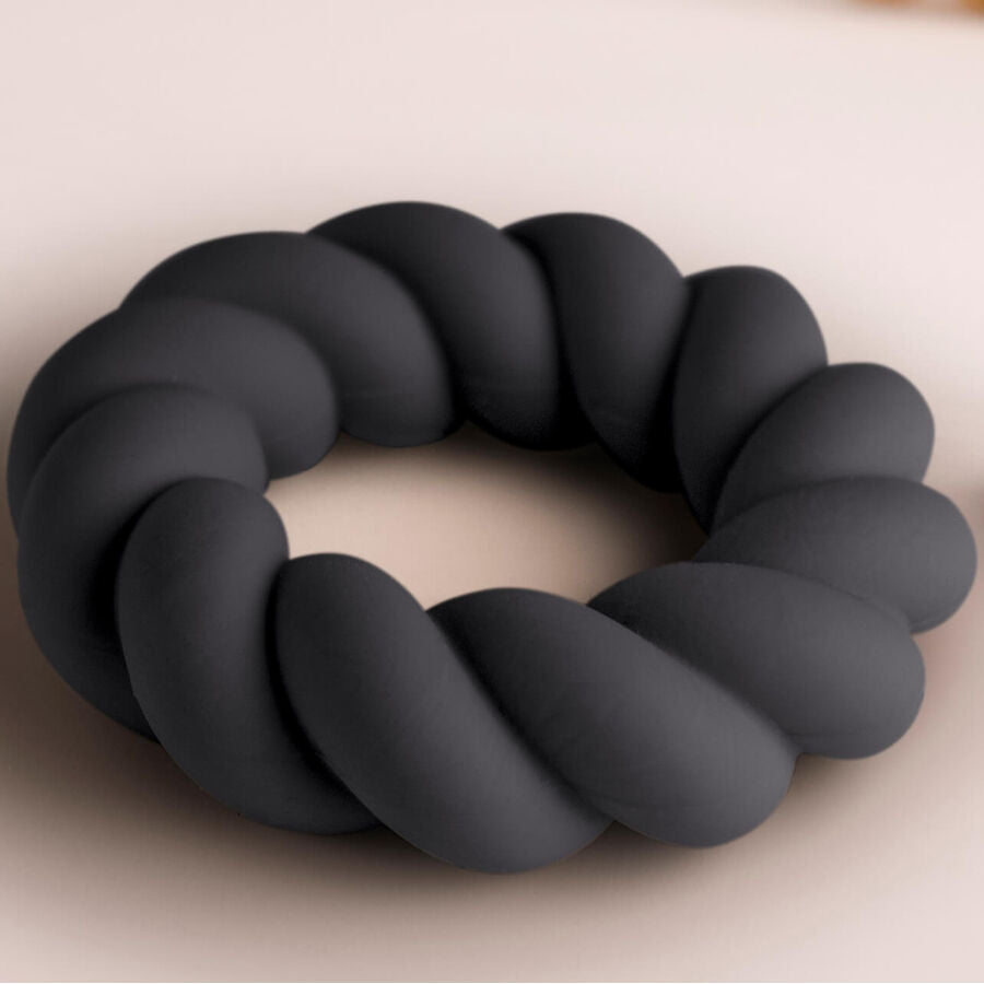 Rocks-Off Twist Black Silicone Masturbator Ring