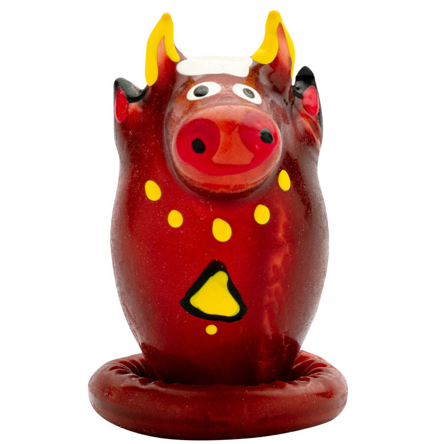 Condomerie Handpainted Novelty Condoms Bull Model 1 - Diseño Artesanal Único