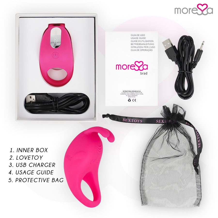 Amoressa Brad Premium Silicone Recargable Negro