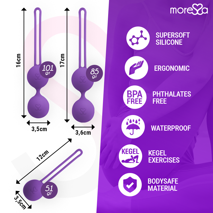 Moressa Osian Set Premium Lilac - Bolas de Silicona