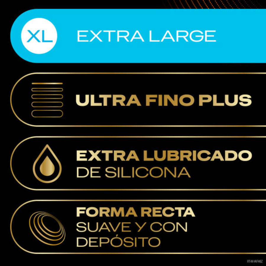 Durex Total Connection XL Ultra Fine Plus - Preservativos sin Látex Natural (10 unidades)