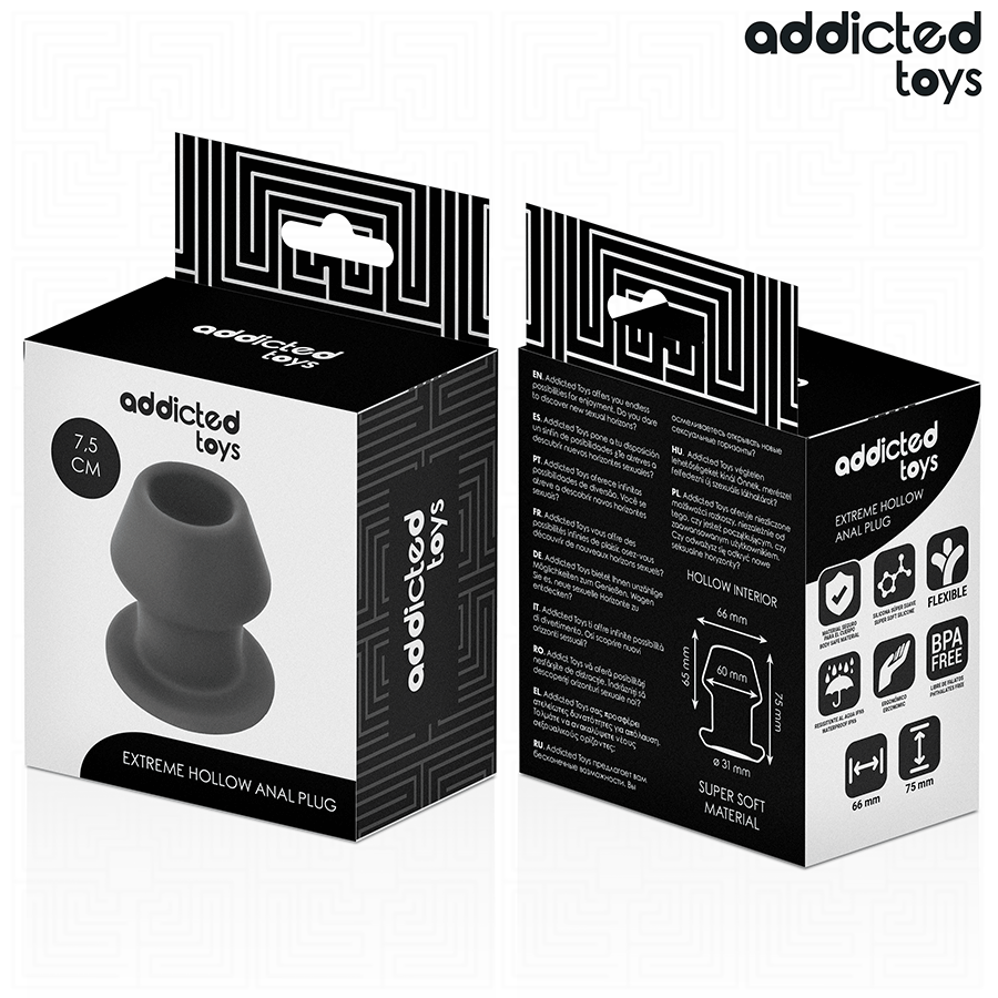 Addicted Toys Extreme Hollow Anal Plug Silicone Talla S