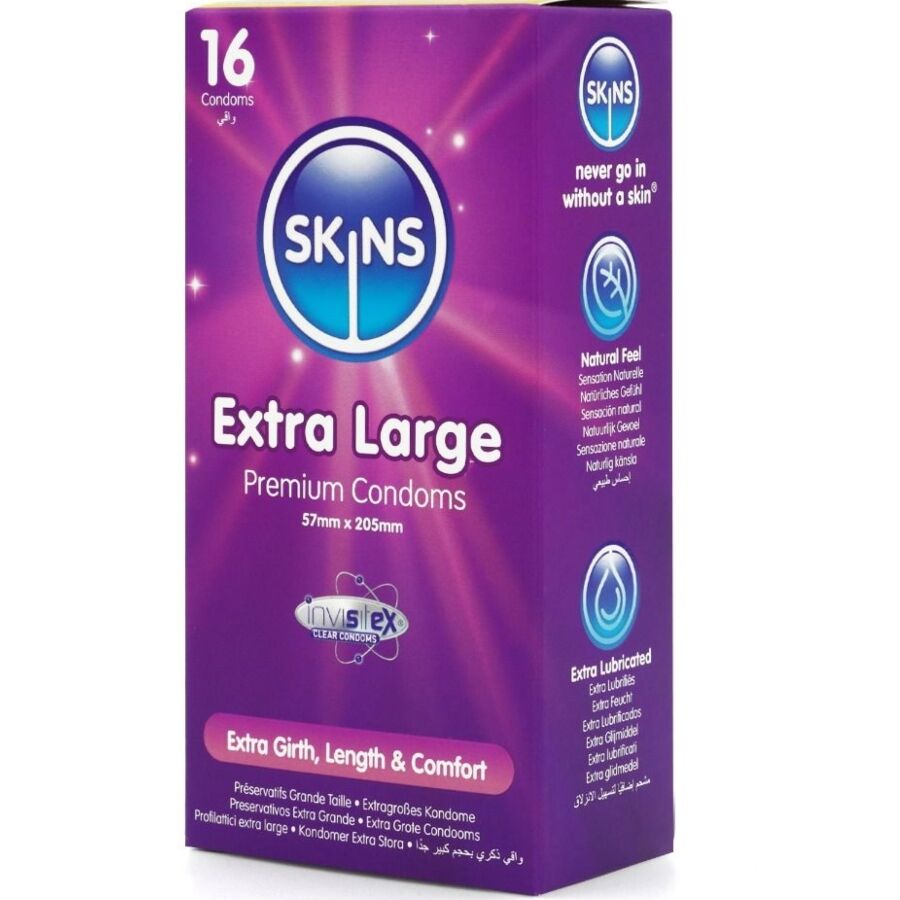 Skins Extra Large Premium Condoms Pack 16 - Protección y Comodidad