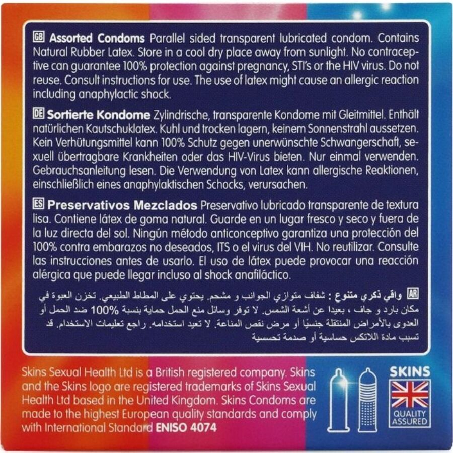 Skins Assorted Premium Condoms Pack 4 - Preservativos Sensitivos
