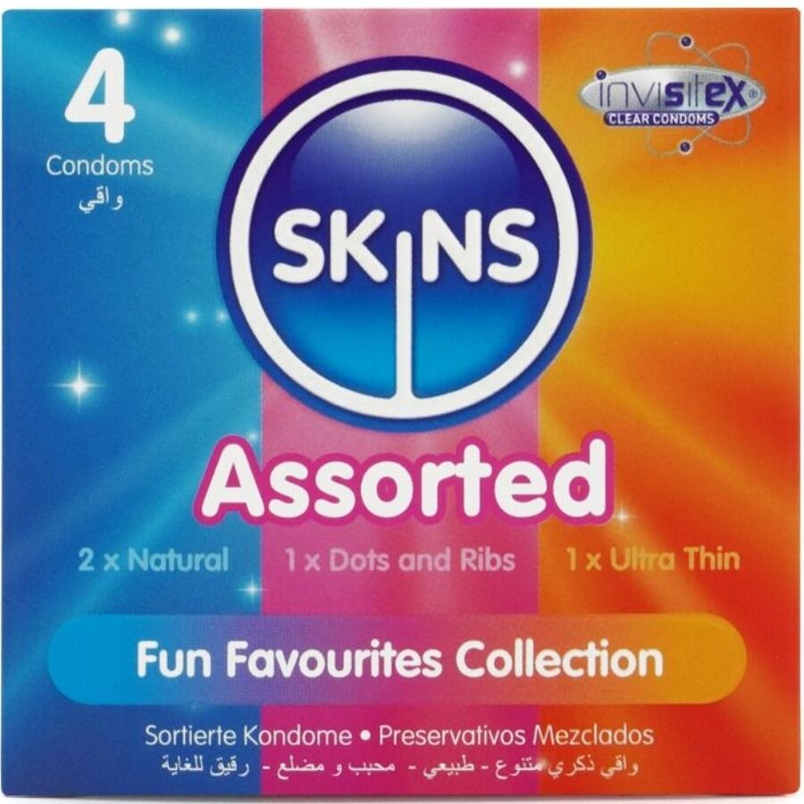 Skins Assorted Premium Condoms Pack 4 - Preservativos Sensitivos
