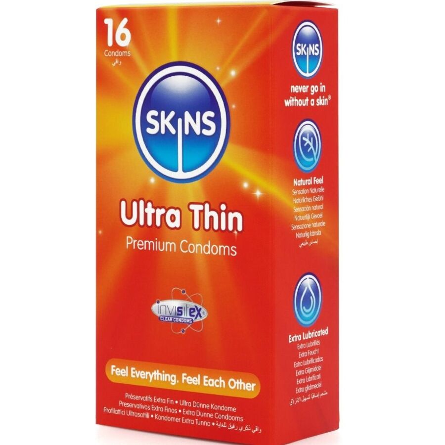 Skins Ultra Thin Premium Condoms Pack 16 - Preservativos Sensitivos