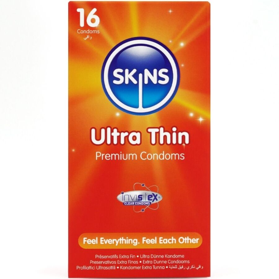 Skins Ultra Thin Premium Condoms Pack 16 - Preservativos Sensitivos