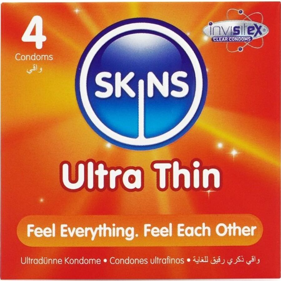 Skins Ultra Thin Premium Condoms Pack 4 - Preservativos Ultrafinos