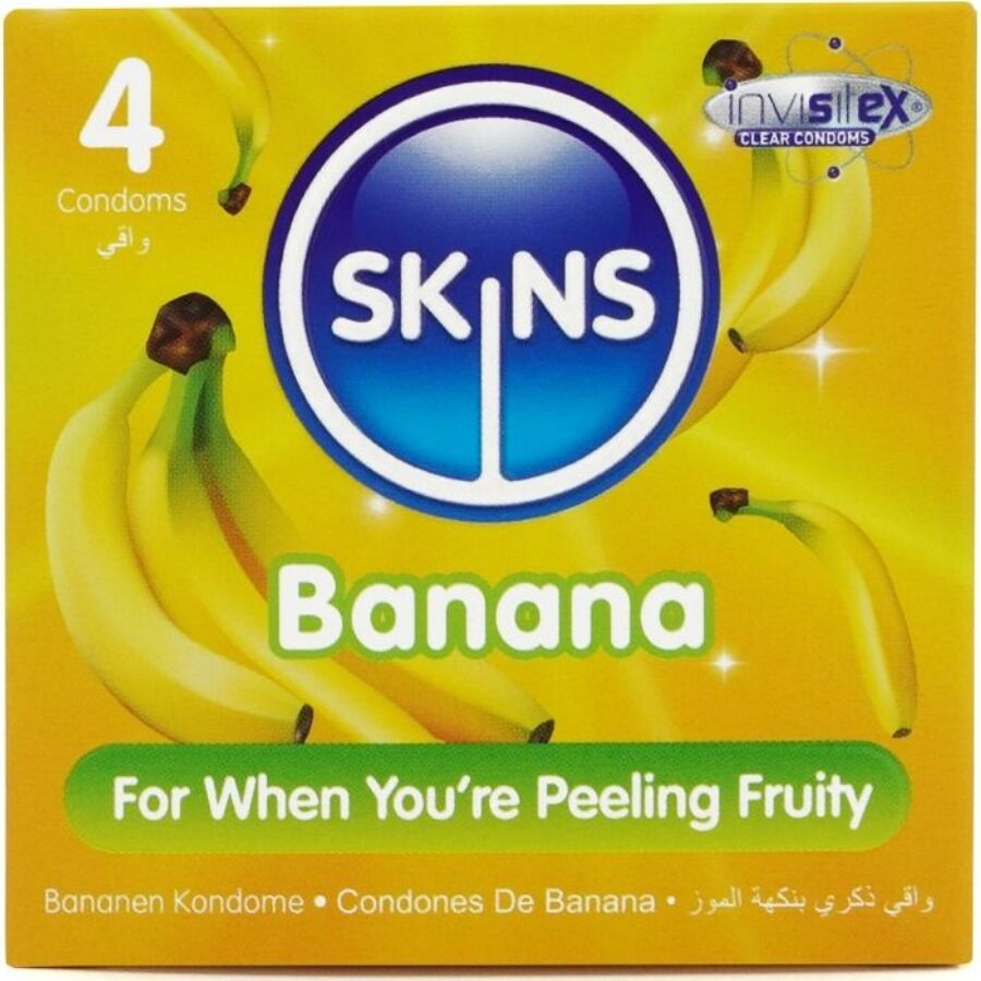 Skins Banana Premium Condoms Pack 4 - Protección Fiable