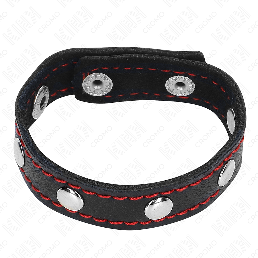 Anillo de Pene Kink Ring Power Cierre de Presión Forro Rojo 21 x 1.5 cm