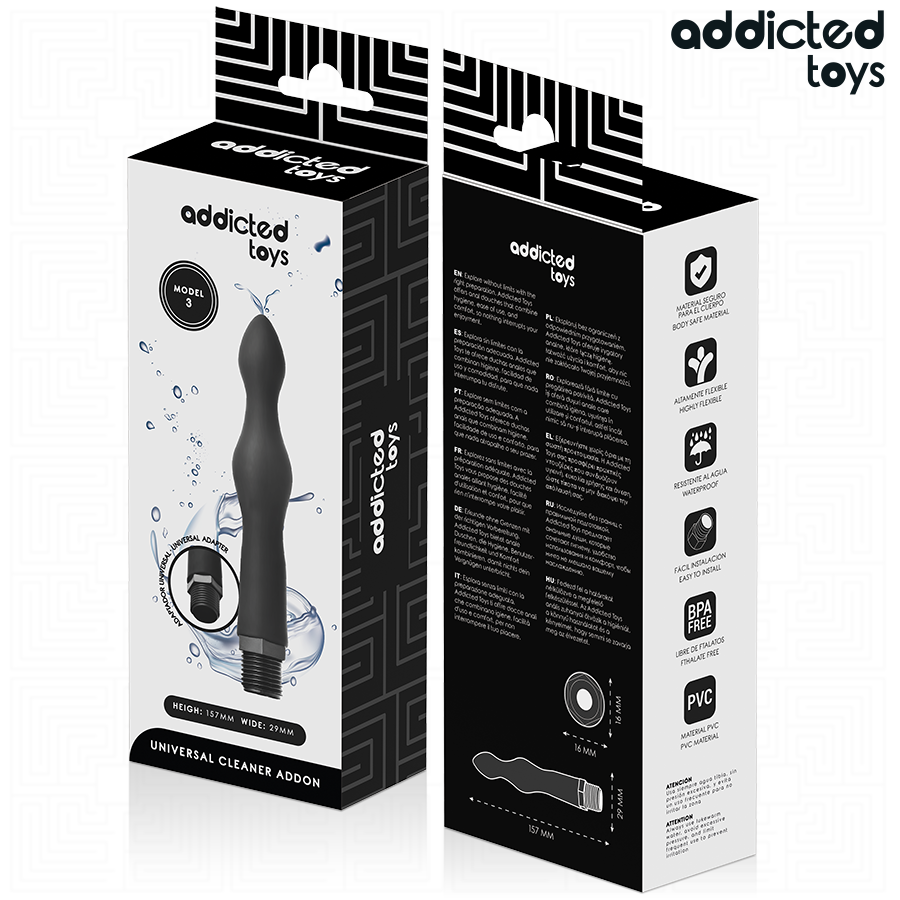 Addicted Toys Anal Cleaner with Universal Adapter Model 3