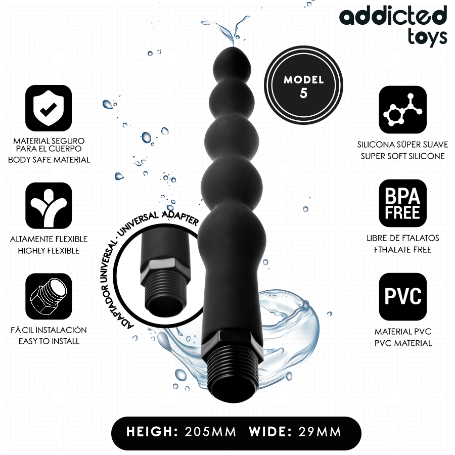 Addicted Toys Anal Cleaner with Universal Adapter Model 5