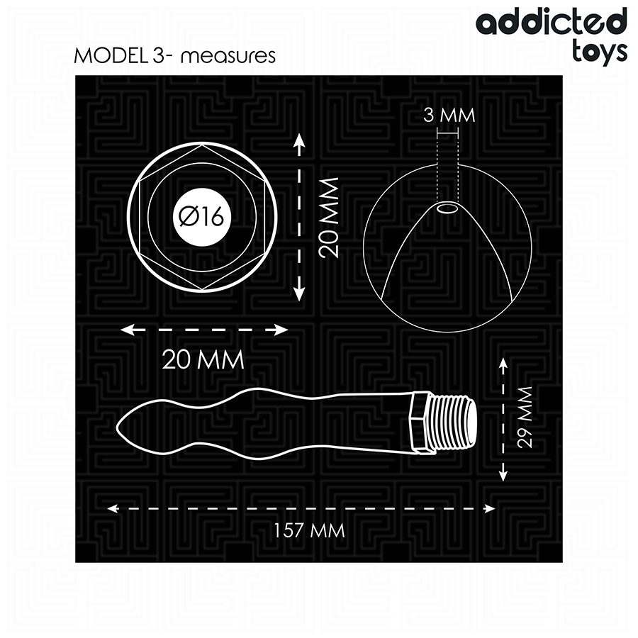 Addicted Toys Anal Cleaner with Universal Adapter Model 3