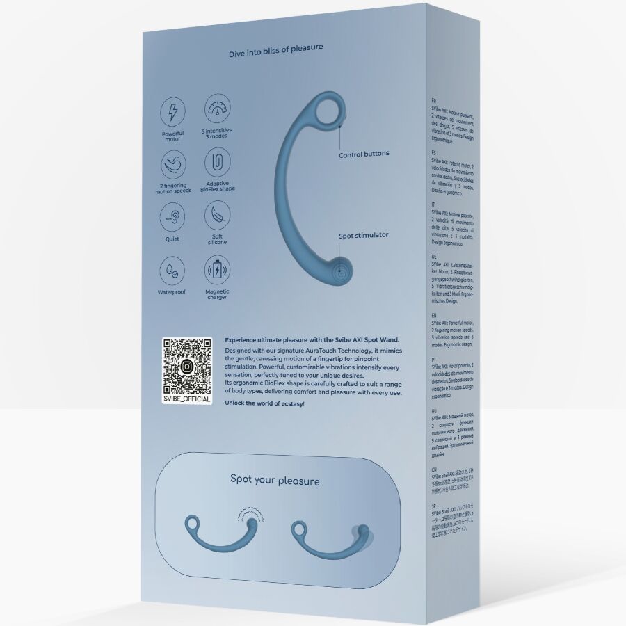 Snail Vibe AXI Vibrating Massage Wand - Estimulador G-Spot Recargable