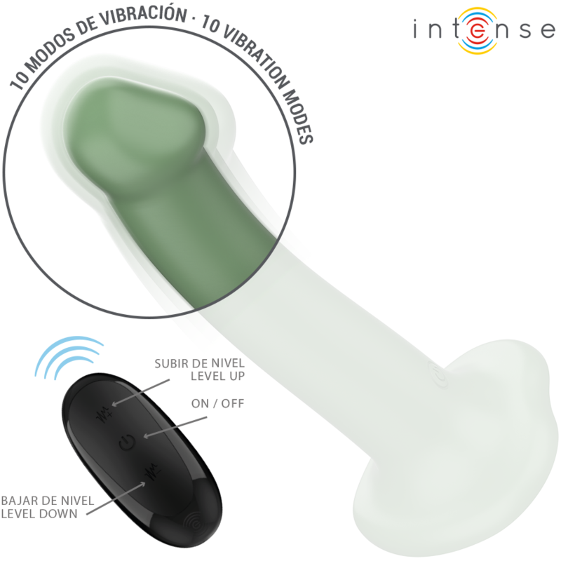 Vibrador Intense con Ventosa y Control Remoto - 10 Modos de Vibración