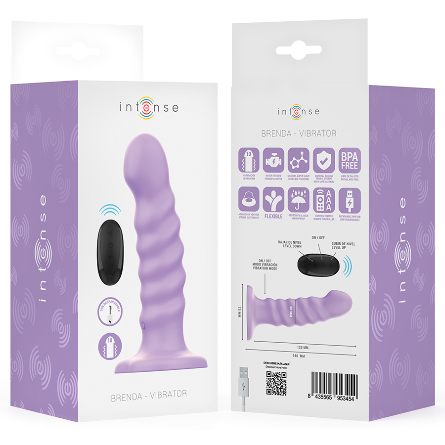 Intense Brenda Vibrator Tamaño M Diseño Espiral Control Remoto